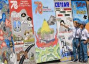 Pecahkan Rekor Muri Di Hari Jadi Ke-78 Jatim, Ribuan Lukisan Mural Hiasi Gedung Negara Grahadi