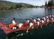 Balap Dayung Solu Bolon Danau Toba Terbesar Digelar di Samosir