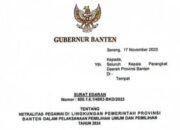 Surat Edaran Pj Gubernur Banten Al Muktabar, Netralitas  ASN Pemprov Banten di Pemilu 2024