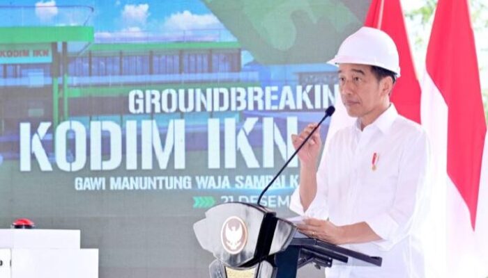 Groundbreaking Kodim IKN, Presiden Jokowi: Harus Jadi Contoh Kodim di Seluruh Tanah Air