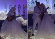 Wow! Pengantin Wanita Ini Mainkan Melodi Canon Rock saat Resepsi