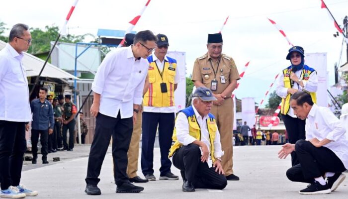 Ruas Jalan Muntilan-Keningar Rigid Beton Akses Evakuasi Gunung Merapi Diresmikan Presiden Jokowi