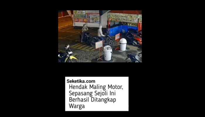 Video: Hendak Maling Motor, Sepasang Sejoli Ini Berhasil Ditangkap Warga