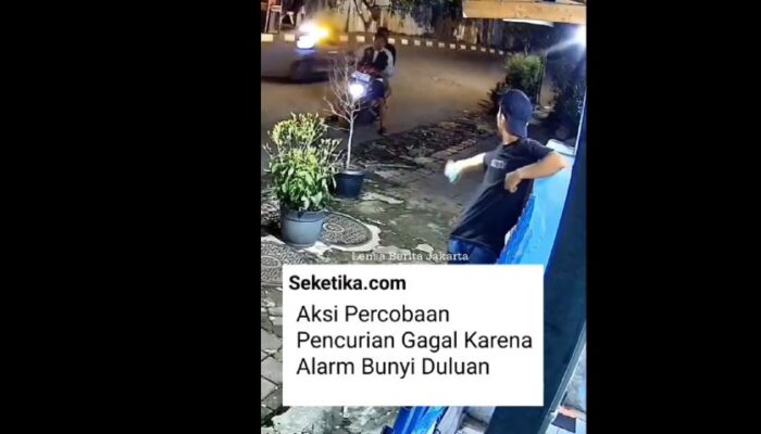 VIDEO: Aksi Percobaan Pencurian Gagal Karena Alarm Bunyi Duluan