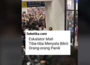 VIDEO: Eskalator Mati Tiba-tiba Menyala Bikin Orang-orang Panik Hingga Jatuh