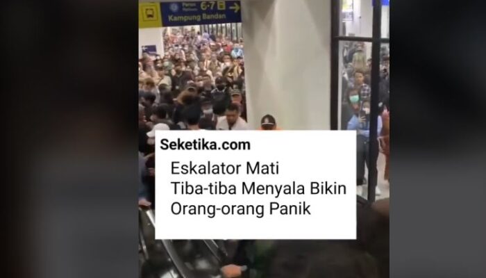 VIDEO: Eskalator Mati Tiba-tiba Menyala Bikin Orang-orang Panik Hingga Jatuh