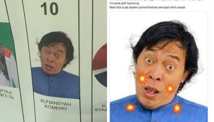 Pelawak Komeng Pimpin Real Count KPU dengan Strategi Foto Nyeleneh