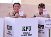 Pj Gubernur Banten Al Muktabar, Gunakan Hak Pilih Pemilu di TPS 05 Kelurahan Pancur