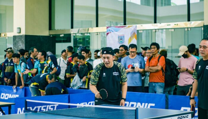 Sekretaris Daerah Bambang Noertjahjo Buka Kejuaraan Tenis Meja OPD CUP di Tangsel