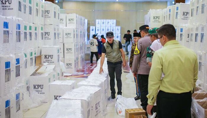 Tahap Akhir Kesiapan Pemilu, Forkompinda Bogor Cek Gudang Logistik dan TPS Rawan Bencana