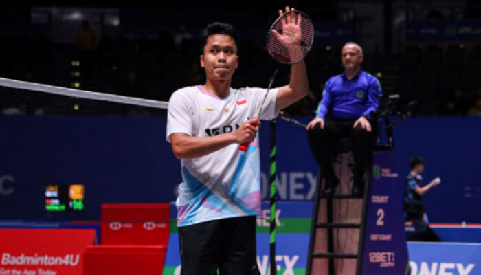 Anthony Ginting Raih Kemenangan Dramatis atas Viktor Axelsen di Perempat Final All England 2024