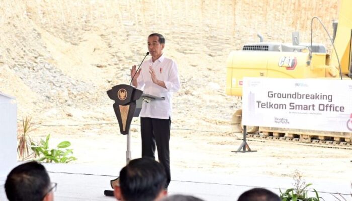 Groundbreaking Telkom Smart Office oleh Presiden Joko Widodo di Ibu Kota Nusantara