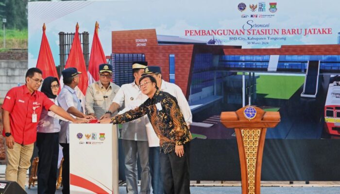 Pj Bupati Tangerang dan Menhub RI Groundbreaking Pembangunan Stasiun Baru Jatake