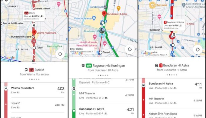 Hore! Google Maps Kini Hadirkan Fitur Jadwal Real Time dan Tracking Bus Transjakarta