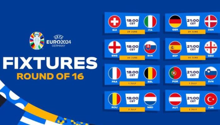 Jadwal Pertandingan Babak 16 Besar UEFA EURO 2024