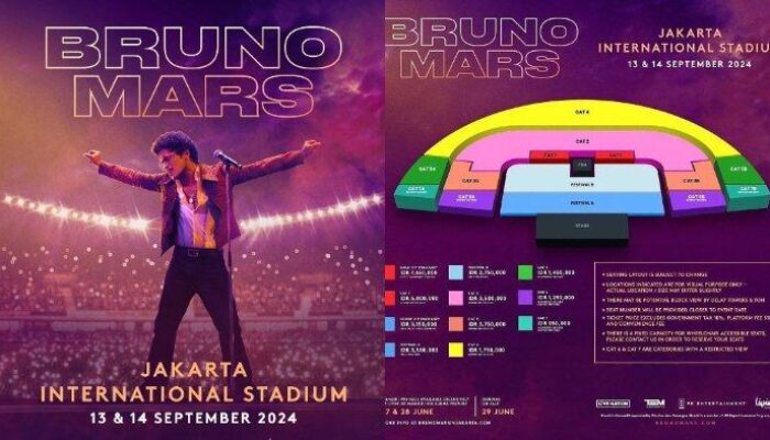 Tiket Konser Bruno Mars di Jakarta Dijual Mulai Harga Rp950 Ribu