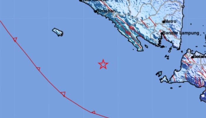 Gempa Bumi Magnitudo 5.3 Mengguncang Pesisir Barat