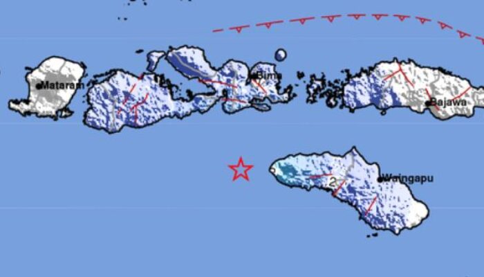 Gempa Hari Ini Magnitudo 4.9 Guncang Laut Barat Laut Kodi