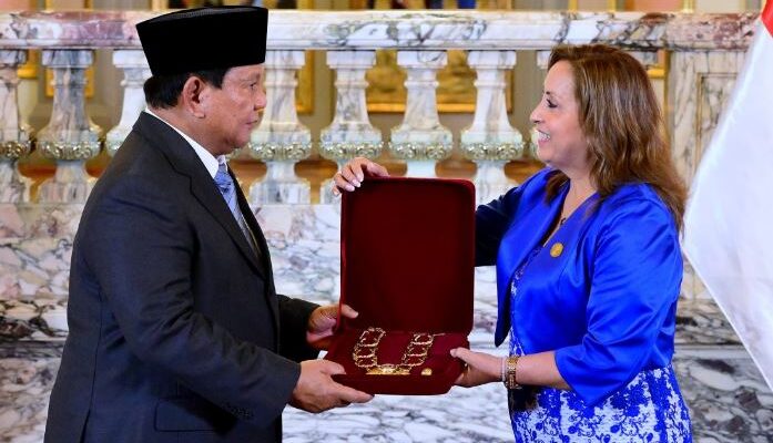 Presiden Prabowo Diberikan Penghargaan Tertinggi Peru, ‘Grand Cross of the Order of the Sun’