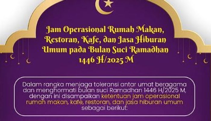 Aturan Jam Operasional Kafe dan Hiburan Umum di Tangerang Selama Ramadan 2025